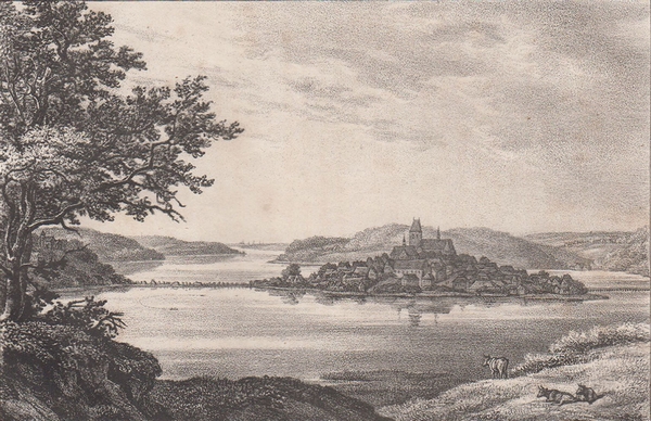 Bild vergrößern: Ratzeburg im Jahre 1833 - Original Lithografie O. Speckter 1833