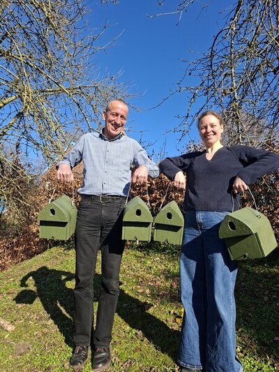 Volker Rudolph und Dr. Annika Wein vom Fachdienst Naturschutz des Kreises Herzogtum Lauenburg
